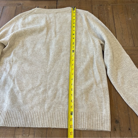 J. Crew Fair Isle Nordic Jacquard Stitch 100% Wool Sweater XL Cream White NWOT - Picture 6 of 7